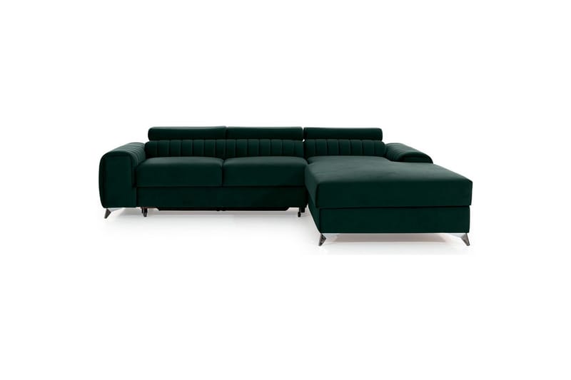 Sektionssoffa Eltap Grayson 278x205x92 cm - Loco 35, Mörkgrön, Höger - Möbler - Soffa - Bäddsoffa