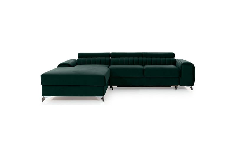 Sektionssoffa Eltap Grayson 278x205x92 cm - Loco 35, Mörkgrön, Vänster - Möbler - Soffa - Bäddsoffa