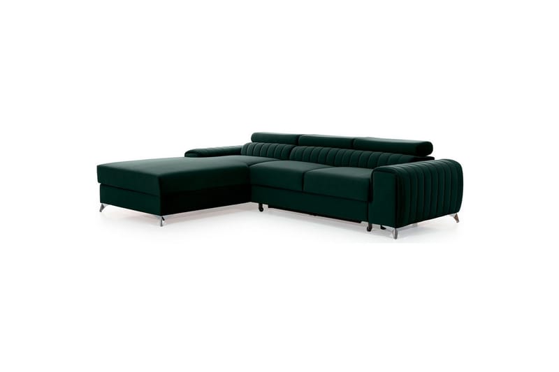 Sektionssoffa Eltap Grayson 278x205x92 cm - Loco 35, Mörkgrön, Vänster - Möbler - Soffa - Bäddsoffa