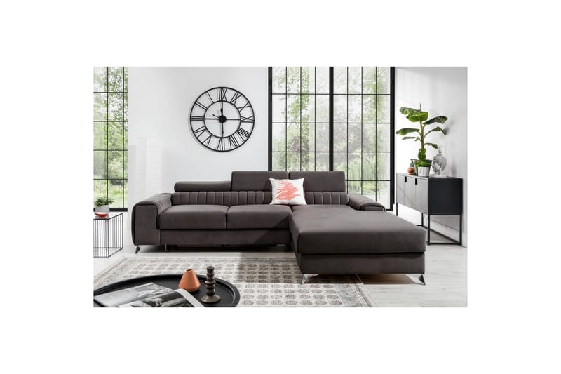 Sektionssoffa Eltap Grayson 278x205x92 cm - Loco 4, Ljusgrå, Höger - Möbler - Soffa - Bäddsoffa