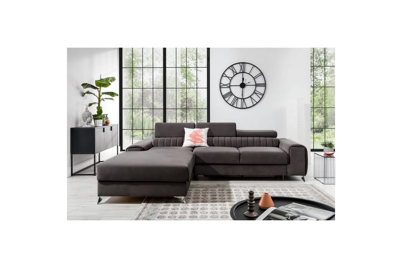 Sektionssoffa Eltap Grayson 278x205x92 cm - Loco 4, Ljusgrå, Vänster - Möbler - Soffa - Bäddsoffa