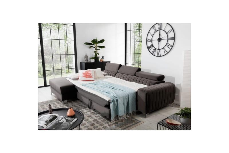 Sektionssoffa Eltap Grayson 278x205x92 cm - Loco 4, Ljusgrå, Vänster - Möbler - Soffa - Bäddsoffa