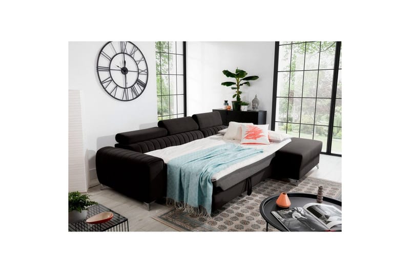 Sektionssoffa Eltap Grayson 278x205x92 cm - Loco 5, Grå, Höger - Möbler - Soffa - Bäddsoffa