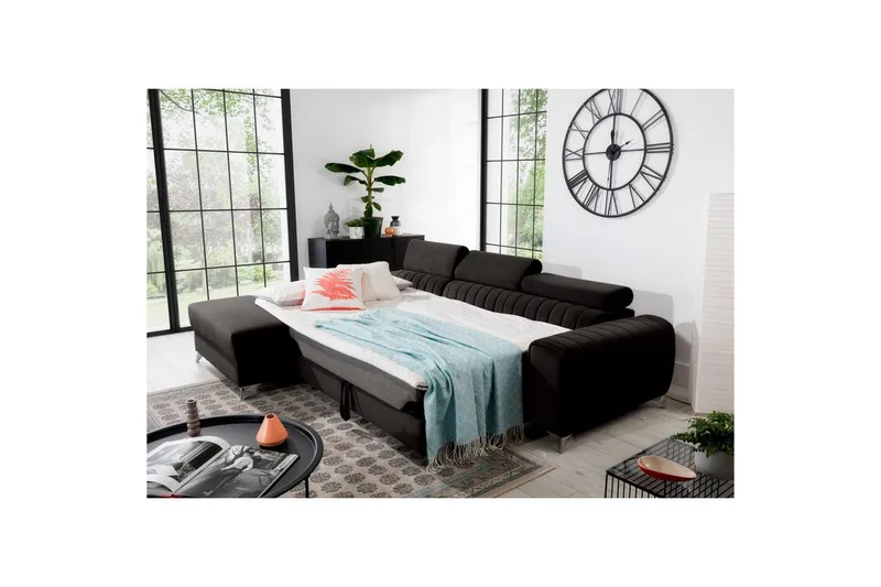 Sektionssoffa Eltap Grayson 278x205x92 cm - Loco 5, Grå, Vänster - Möbler - Soffa - Bäddsoffa