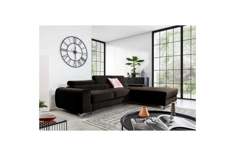 Sektionssoffa Eltap Grayson 278x205x92 cm - Nube 22, Brun, Höger - Möbler - Soffa - Bäddsoffa