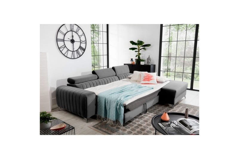 Sektionssoffa Eltap Grayson 278x205x92 cm - Nube 3, Ljusgrå, Höger - Möbler - Soffa - Bäddsoffa