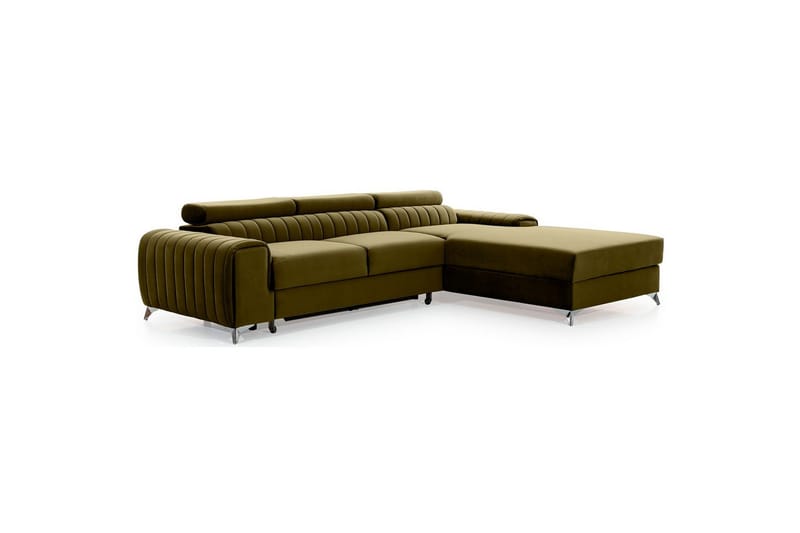 Sektionssoffa Eltap Grayson 278x205x92 cm - Nube 33, Grön, Höger - Möbler - Soffa - Bäddsoffa