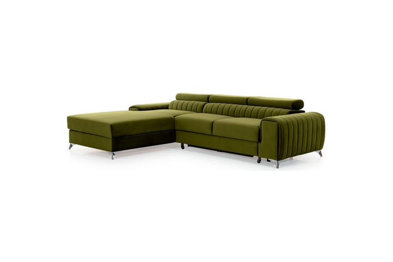 Sektionssoffa Eltap Grayson 278x205x92 cm - Nube 33, Grön, Vänster - Möbler - Soffa - Bäddsoffa