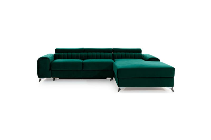 Sektionssoffa Eltap Grayson 278x205x92 cm, Nube 35, Grön, Höger