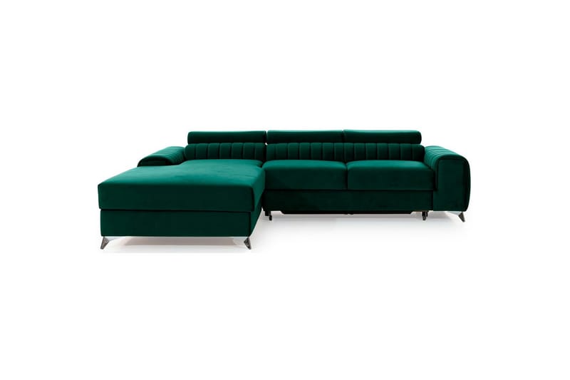 Sektionssoffa Eltap Grayson 278x205x92 cm - Nube 35, Grön, Vänster - Möbler - Soffa - Bäddsoffa