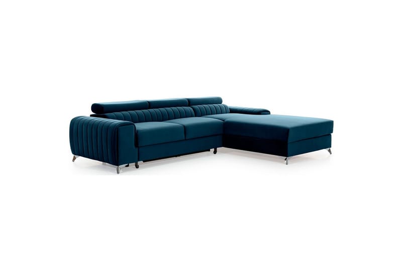 Sektionssoffa Eltap Grayson 278x205x92 cm - Nube 40, Blå, Höger - Möbler - Soffa - Bäddsoffa
