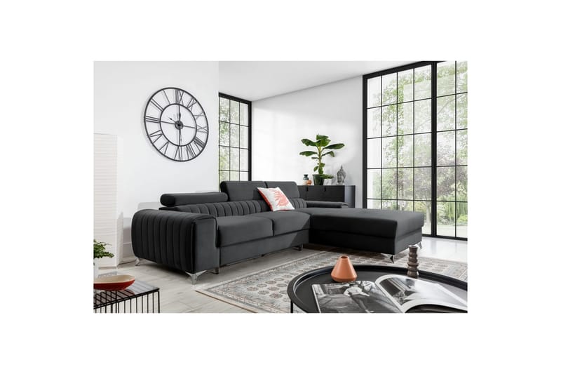 Sektionssoffa Eltap Grayson 278x205x92 cm - Nube 6, Mörkgrå, Höger - Möbler - Soffa - Bäddsoffa
