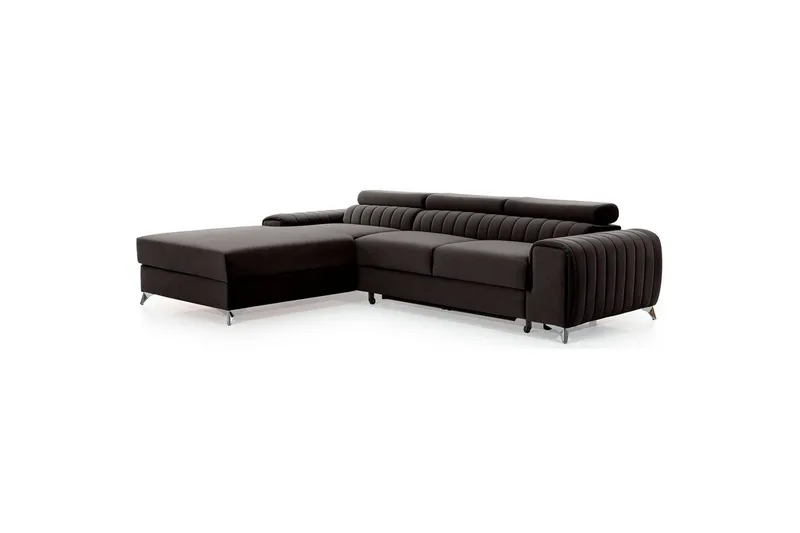 Sektionssoffa Eltap Grayson 278x205x92 cm - Riviera 97, Grå, Vänster - Möbler - Soffa - Bäddsoffa