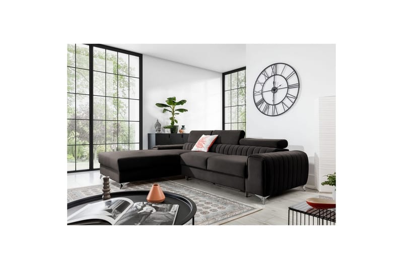 Sektionssoffa Eltap Grayson 278x205x92 cm - Riviera 97, Grå, Vänster - Möbler - Soffa - Bäddsoffa