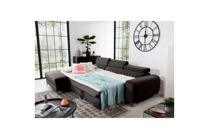 Sektionssoffa Eltap Grayson 278x205x92 cm - Riviera 97, Grå, Vänster - Möbler - Soffa - Bäddsoffa