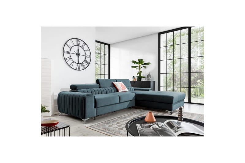Sektionssoffa Eltap Grayson 278x205x92 cm - Velvetmat 100, Höger - Möbler - Soffa - Bäddsoffa