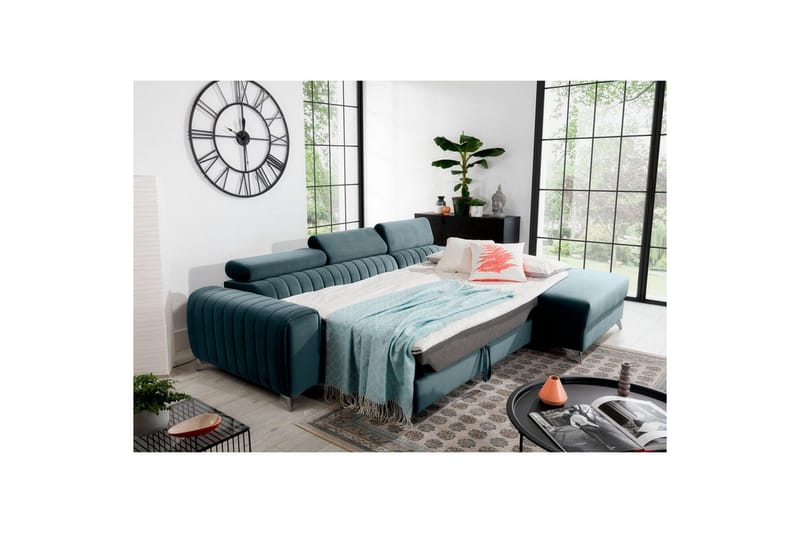 Sektionssoffa Eltap Grayson 278x205x92 cm - Velvetmat 100, Höger - Möbler - Soffa - Bäddsoffa