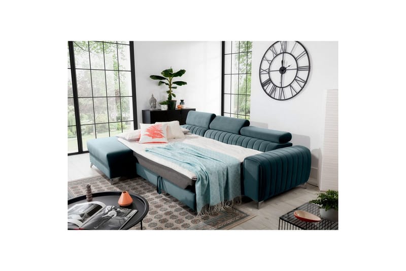 Sektionssoffa Eltap Grayson 278x205x92 cm - Velvetmat 100, Vänster - Möbler - Soffa - Bäddsoffa