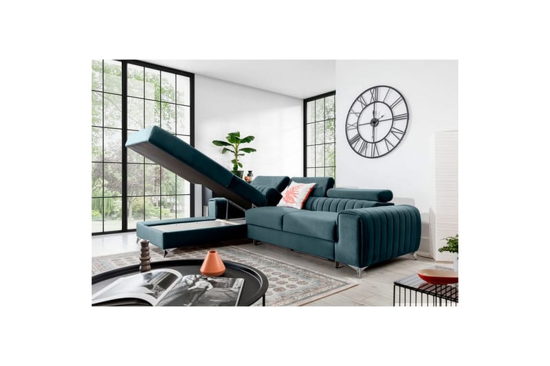 Sektionssoffa Eltap Grayson 278x205x92 cm - Velvetmat 100, Vänster - Möbler - Soffa - Bäddsoffa