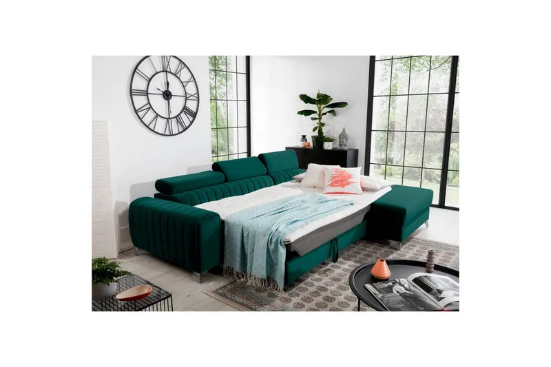 Sektionssoffa Eltap Grayson 278x205x92 cm - Velvetmat 38, Höger - Möbler - Soffa - Bäddsoffa