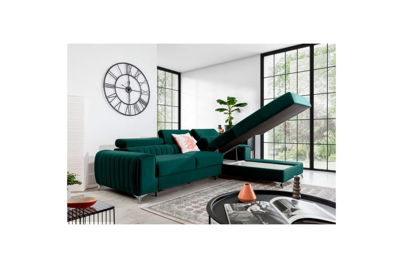 Sektionssoffa Eltap Grayson 278x205x92 cm - Velvetmat 38, Höger - Möbler - Soffa - Bäddsoffa