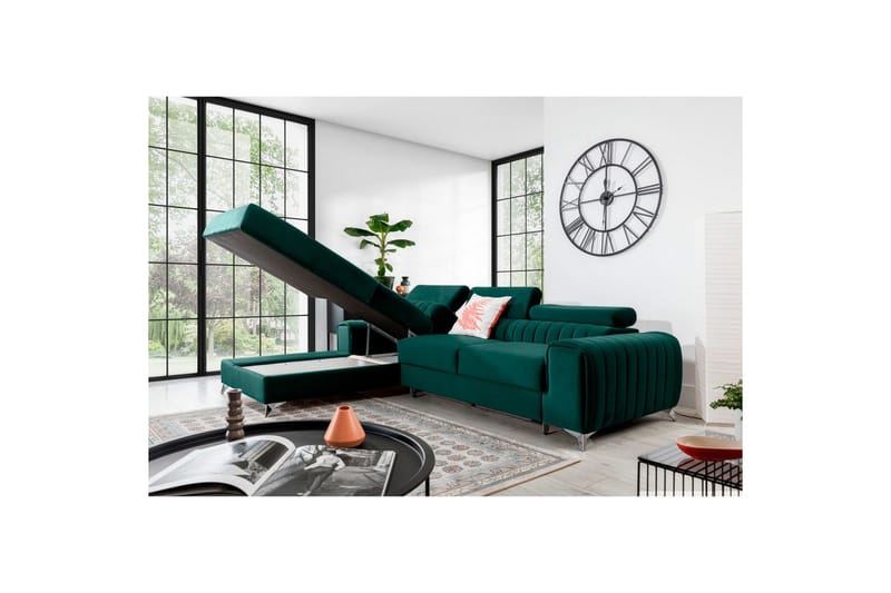Sektionssoffa Eltap Grayson 278x205x92 cm - Velvetmat 38, Vänster - Möbler - Soffa - Bäddsoffa