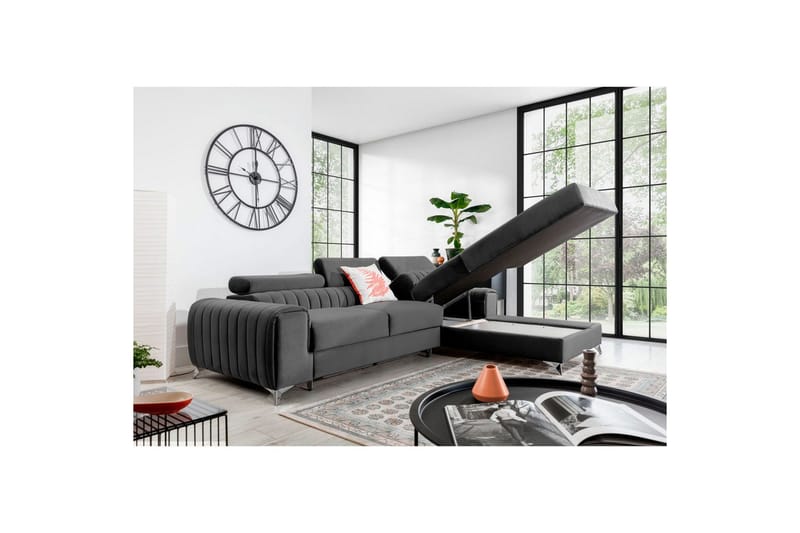 Sektionssoffa Eltap Grayson 278x205x92 cm - Velvetmat 4, Höger - Möbler - Soffa - Bäddsoffa