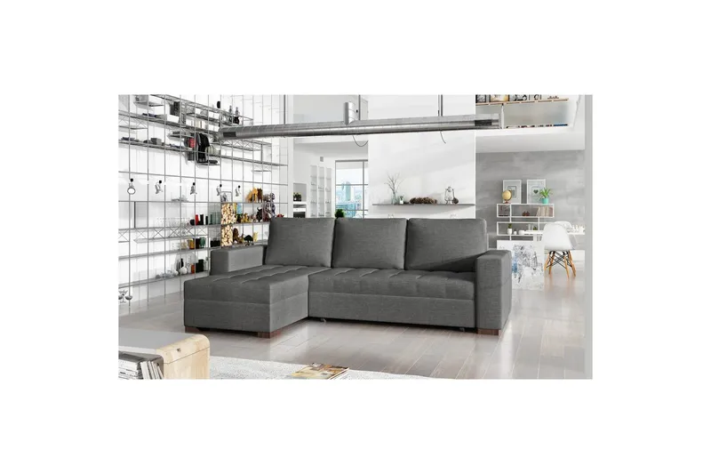 Sektionssoffa Eltap Newark 237x150x90 cm - Sawana 05, Grå - Möbler - Soffa - Bäddsoffa