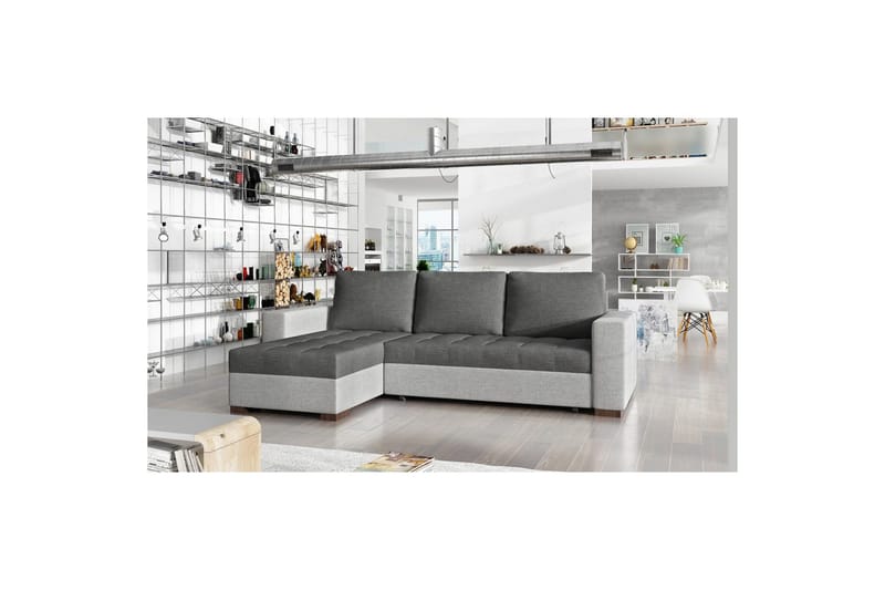 Sektionssoffa Eltap Newark 237x150x90 cm - Sawana 05, Sawana 21, Grå - Möbler - Soffa - Bäddsoffa