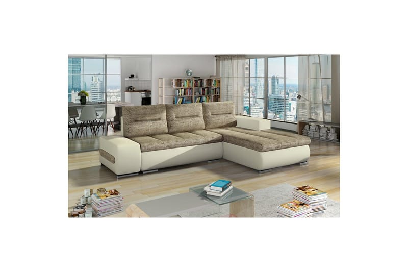Sektionssoffa Eltap Ottavio 275x180x85 cm, Berlin 03, Soft 33, Beige, Höger
