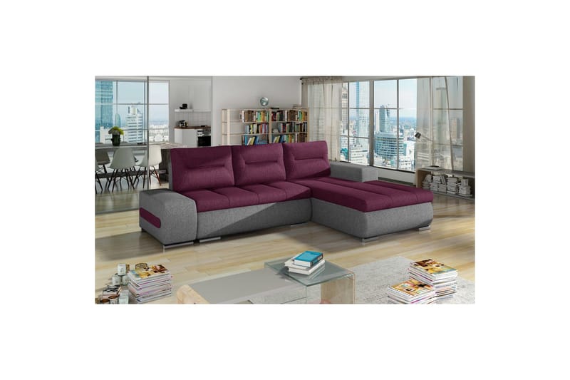 Sektionssoffa Eltap Ottavio 275x180x85 cm - Lars 68, Lars 98, Lila, Grå, Höger - Möbler - Soffa - Bäddsoffa