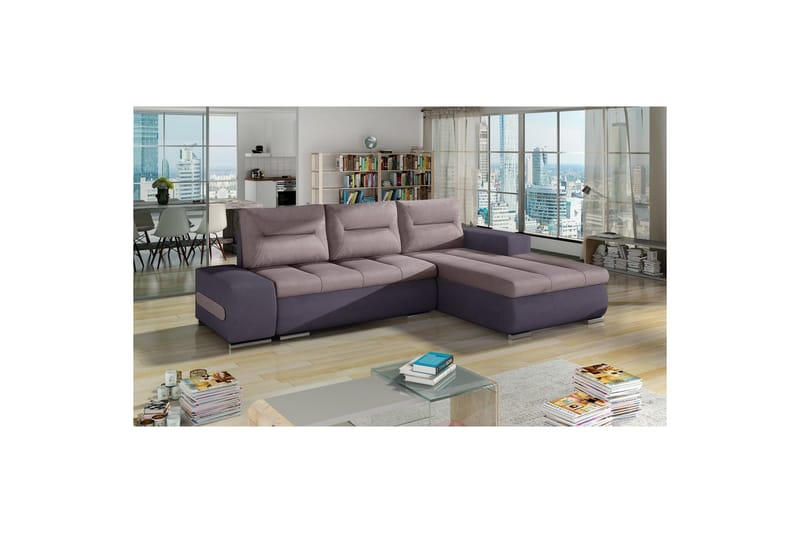 Sektionssoffa Eltap Ottavio 275x180x85 cm - Soro 61, Soro 65, Rosa, Lila, Höger - Möbler - Soffa - Bäddsoffa