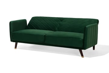 Senja Rektangulär Längsbäddad Bäddsoffa 110x181 cm i Sammet - Grön - Möbler - Soffa - Bäddsoffa