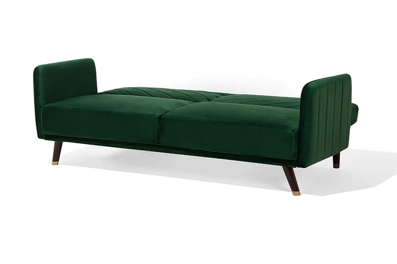Senja Rektangulär Längsbäddad Bäddsoffa 110x181 cm i Sammet - Grön - Möbler - Soffa - Bäddsoffa
