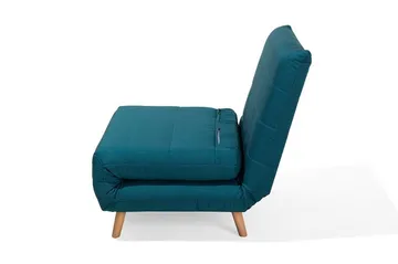 Setten 1-sits Bäddsoffa Fällbar 104 cm i Tyg med Träben - Petrol - Möbler - Soffa - Bäddsoffa