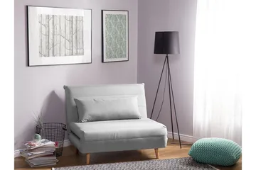 Setten 1-sits Rektangulär Längsbäddad Bäddsoffa 104x172 cm i Tyg - Grå - Möbler - Soffa - Bäddsoffa