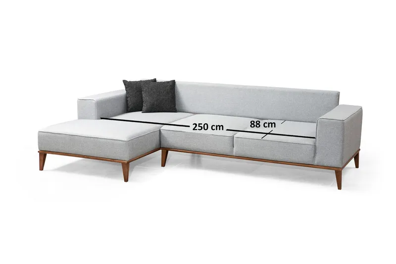 Shallo Bäddsoffa med Divan Vänster - Grå - Möbler - Soffa - Bäddsoffa