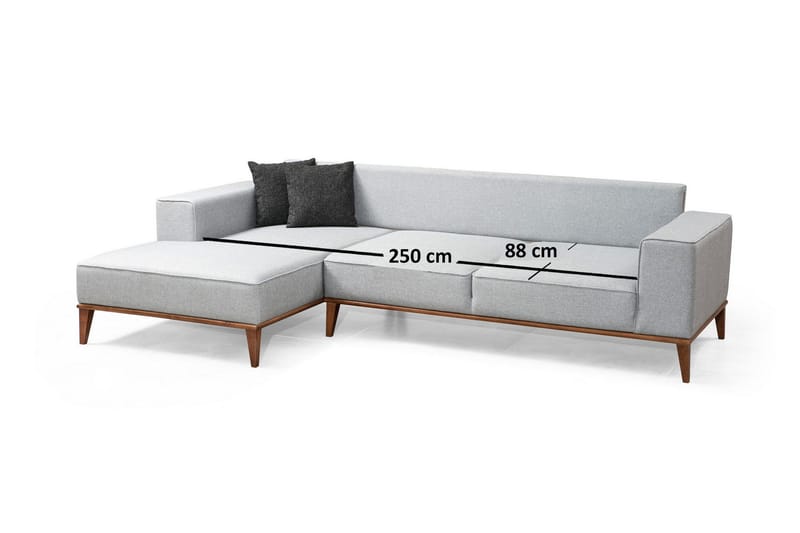 Shallo Bäddsoffa med Divan Vänster - Grå - Möbler - Soffa - Bäddsoffa