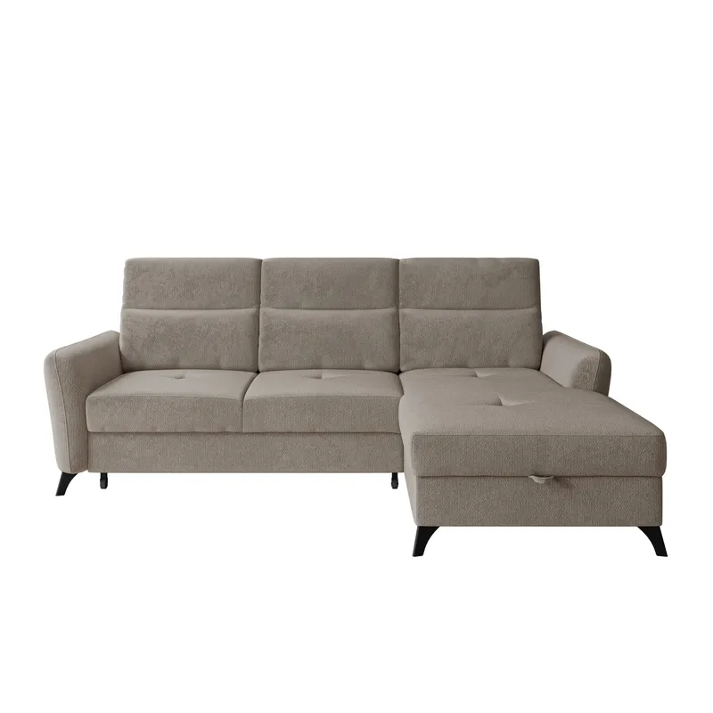 Sies 3-sits Bäddsoffa divan höger med förvaring, undefined