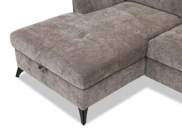 Sies 3-sits Bäddsoffa divan vänster med förvaring - brun - Möbler - Soffa - Bäddsoffa