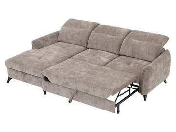 Sies 3-sits Bäddsoffa divan vänster med förvaring - brun - Möbler - Soffa - Bäddsoffa