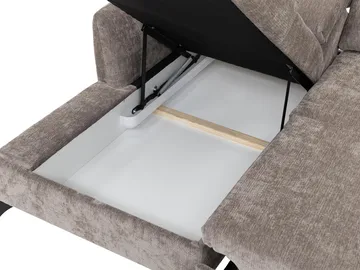 Sies 3-sits Bäddsoffa divan vänster med förvaring - brun - Möbler - Soffa - Bäddsoffa