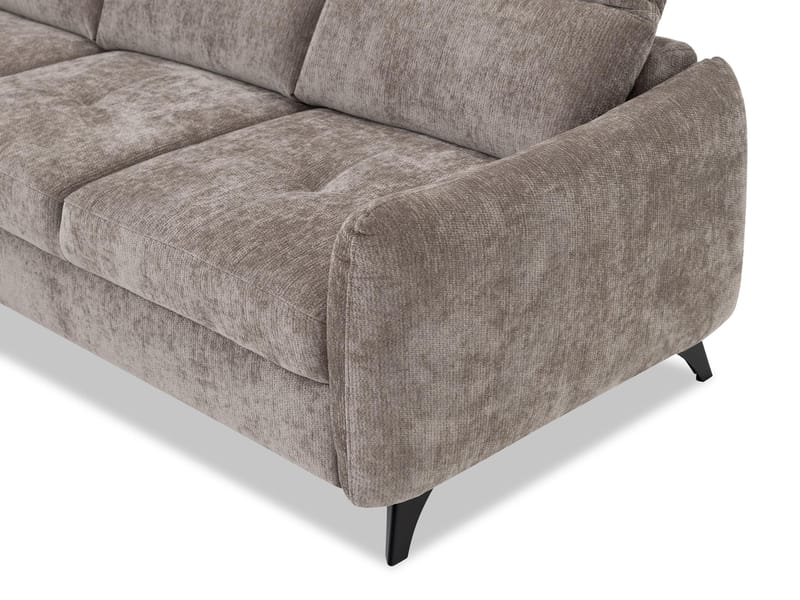Sies 3-sits Bäddsoffa divan vänster med förvaring - grå - Möbler - Soffa - Bäddsoffa
