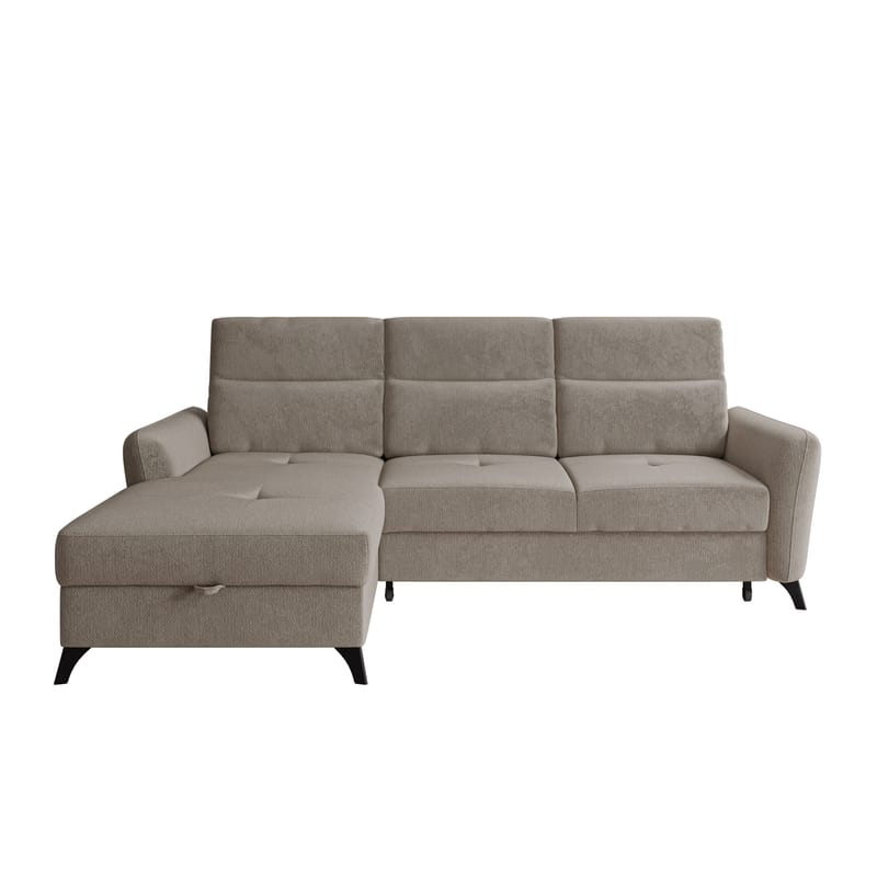 Sies 3-sits Bäddsoffa divan vänster med förvaring, undefined