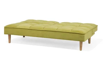 Siljan 3-sits Rektangulär Fällbar Bäddsoffa 105x177 cm i Sammet - Grön - Möbler - Soffa - Bäddsoffa