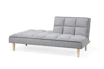 Siljan 3-sits Rektangulär Längsbäddad Bäddsoffa 105x177 cm i Tyg - Grå - Möbler - Soffa - Bäddsoffa