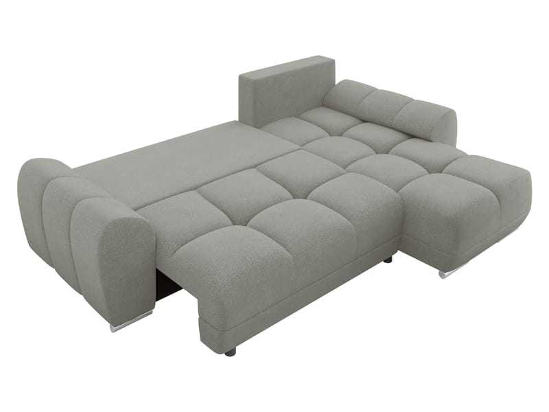 Simerly 4-sits Bäddsoffa divan vänster med förvaring - Grå - Möbler - Soffa - Bäddsoffa