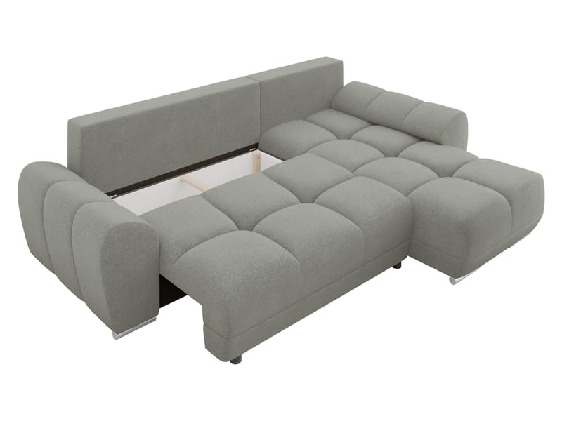 Simerly 4-sits Bäddsoffa divan vänster med förvaring - Grå - Möbler - Soffa - Bäddsoffa