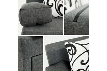 Skatteg 3-sits Längsbäddad Bäddsoffa 133x192 cm med Förvaring i Tyg - Beige - Möbler - Soffa - Bäddsoffa