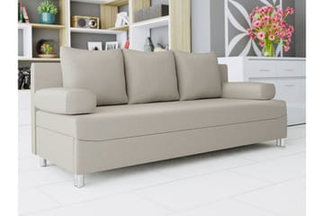 Skatteg 3-sits Längsbäddad Bäddsoffa 133x192 cm med Förvaring i Tyg - Beige - Möbler - Soffa - Bäddsoffa